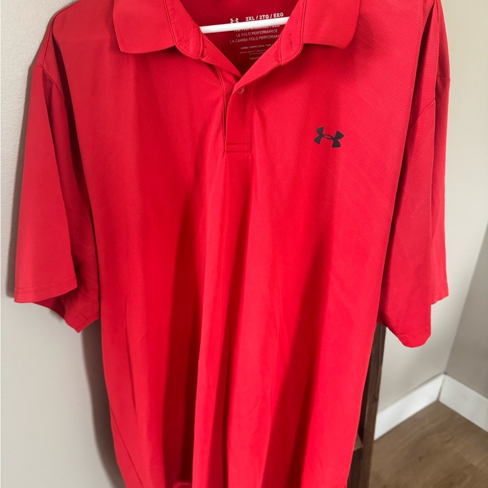 Under Armour Men's Bright Red Polo Shirt